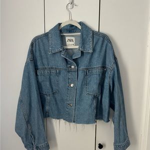 Zara Cropped Denim Jacket